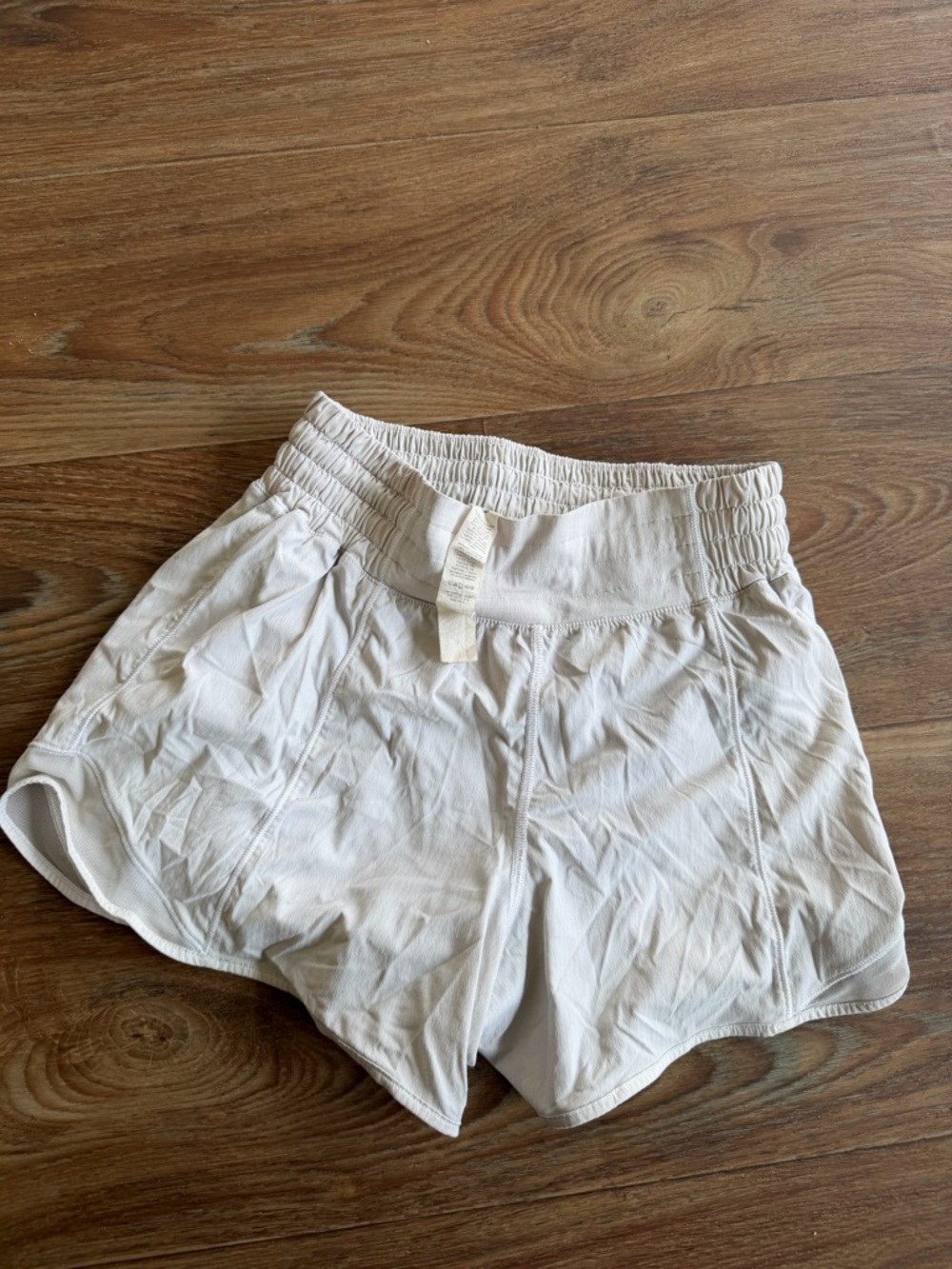 lululemon athletica Off-White High-Rise Athletic Shorts